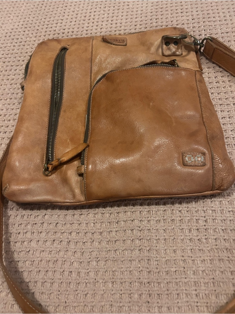 Bed Stu Tan Leather Crossbody Bag
